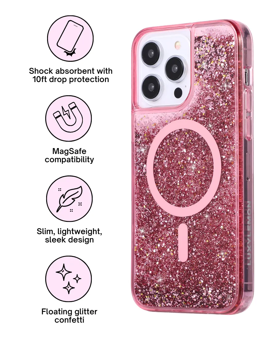 Pink Glitter MagSafe Phone Case