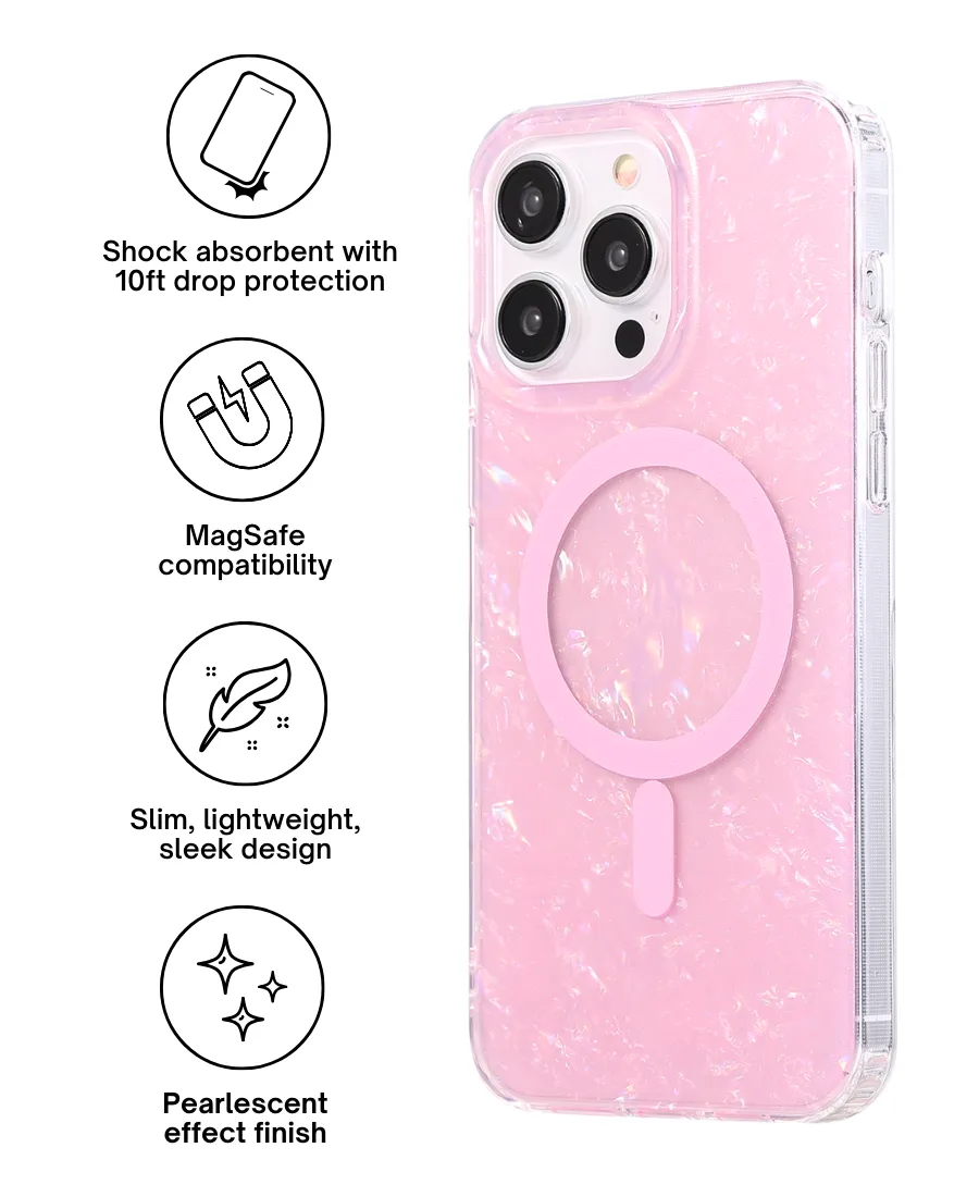 Pink Mother of Pearl MagSafe Phone Case