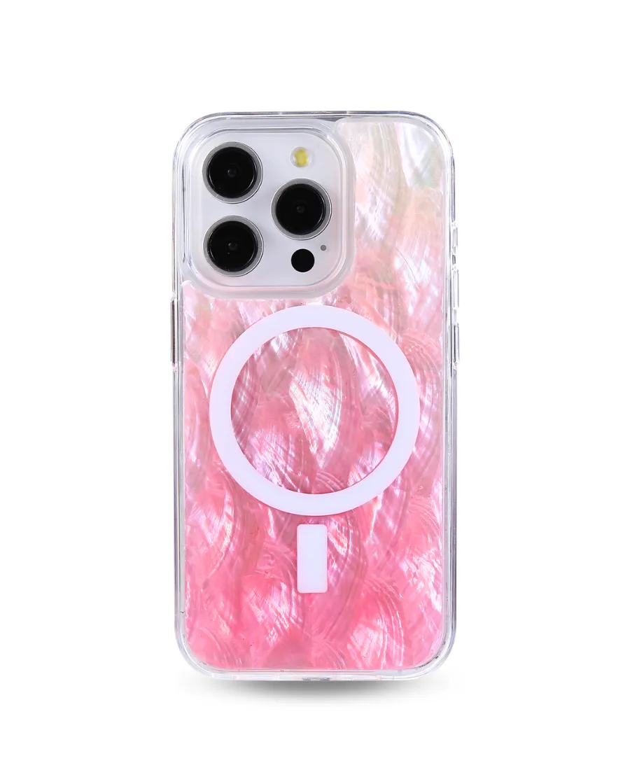 Pink Pearl Shell MagSafe Phone Case