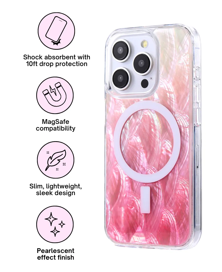 Pink Pearl Shell MagSafe Phone Case
