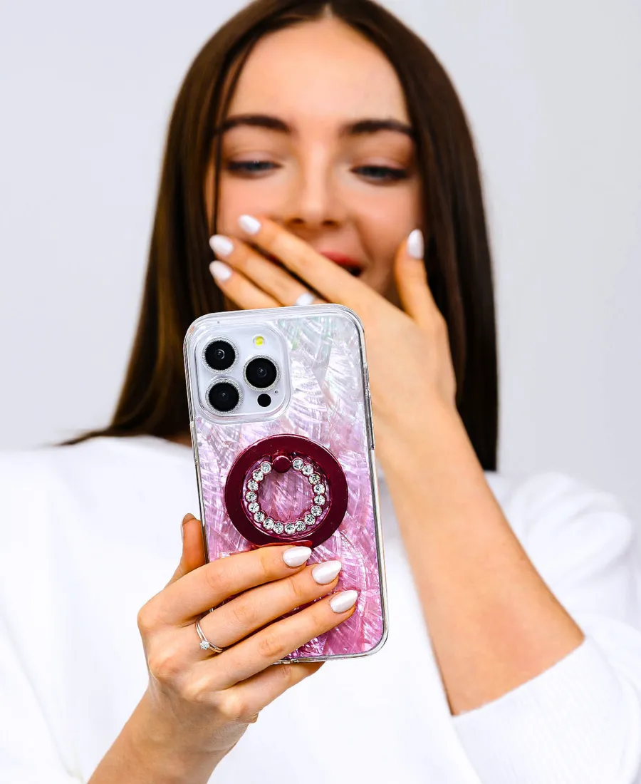 Pink Pearl Shell MagSafe Phone Case