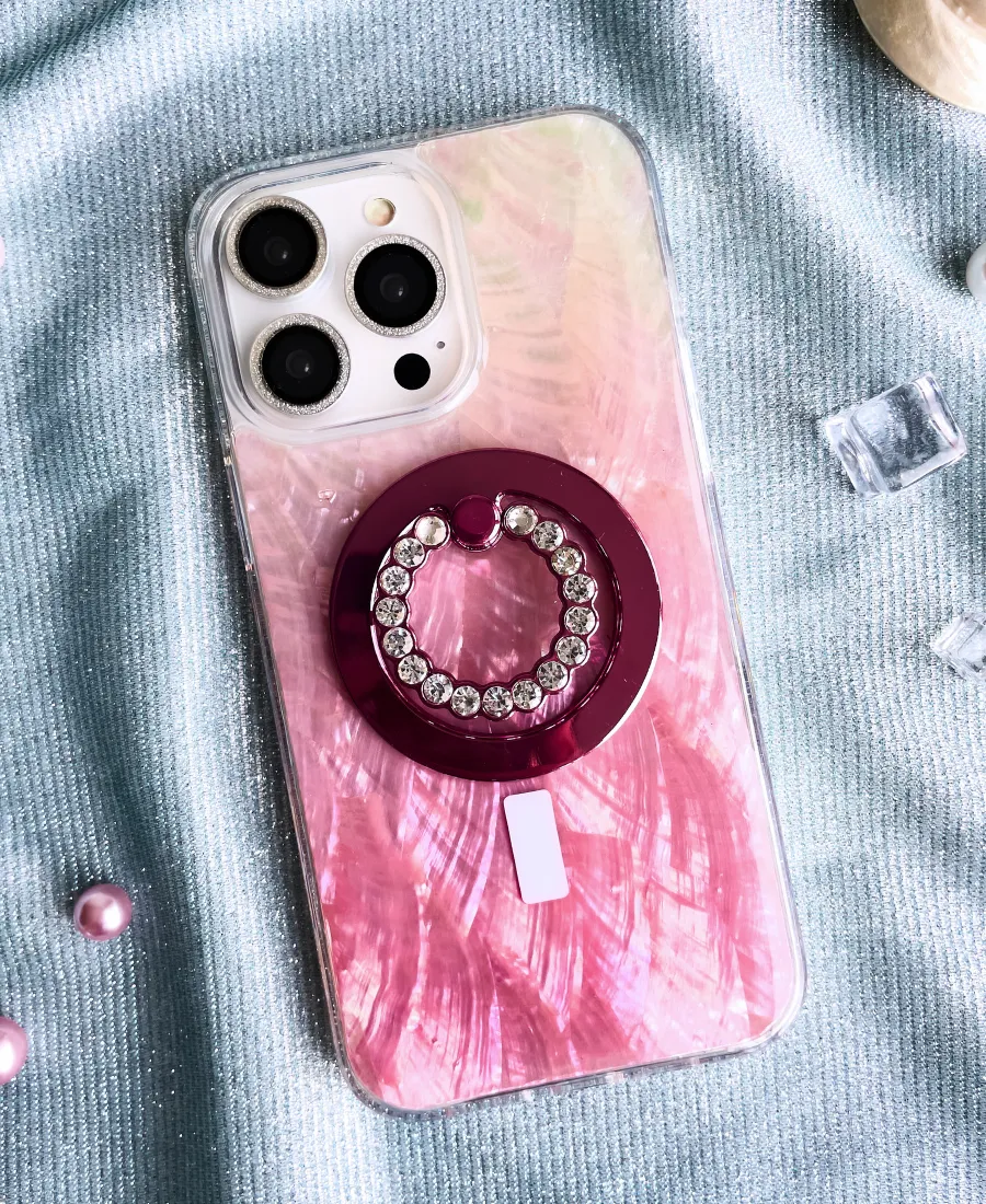 Pink Pearl Shell MagSafe Phone Case