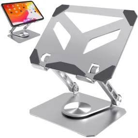 Purely SW60 Swivel Tablet Stand, Aluminum iPad Stand with 360Â° Rotating Base, Adjustable & Foldable Tablet Holder