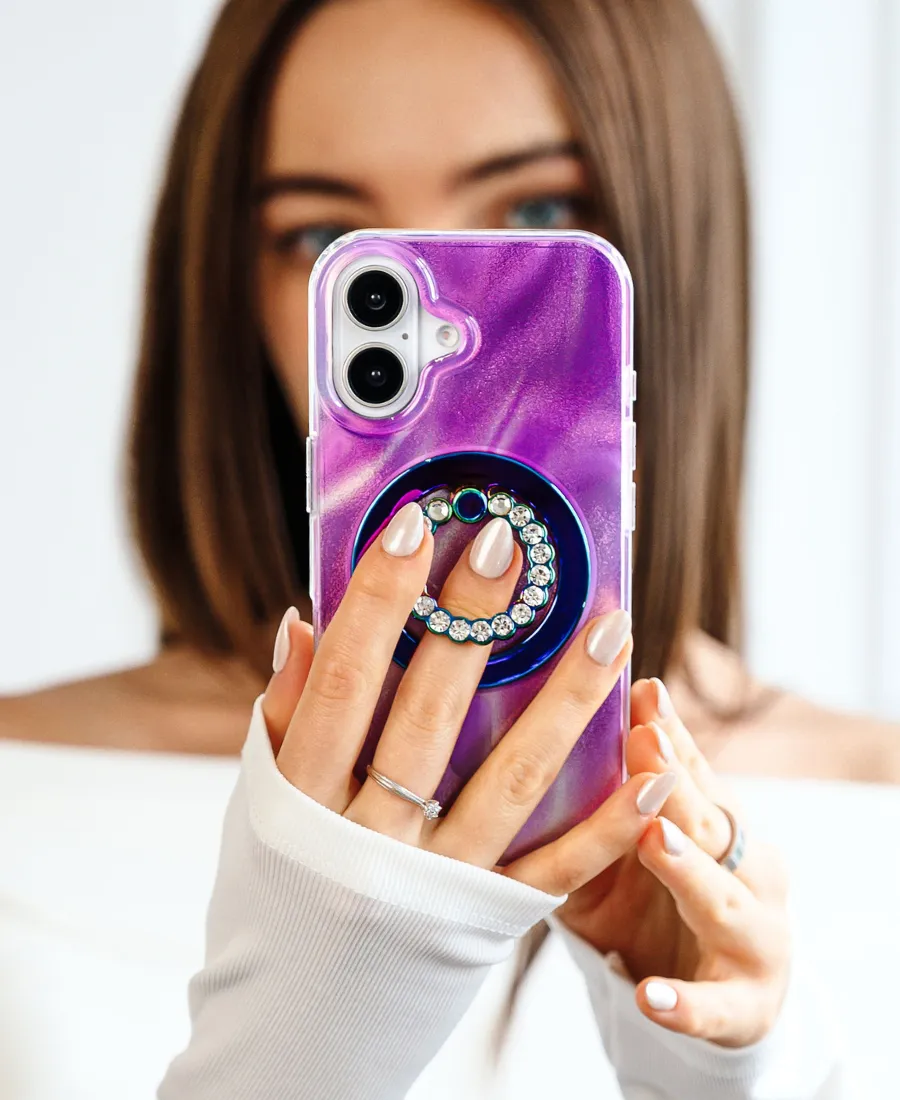 Purple Cosmic MagSafe Phone Case