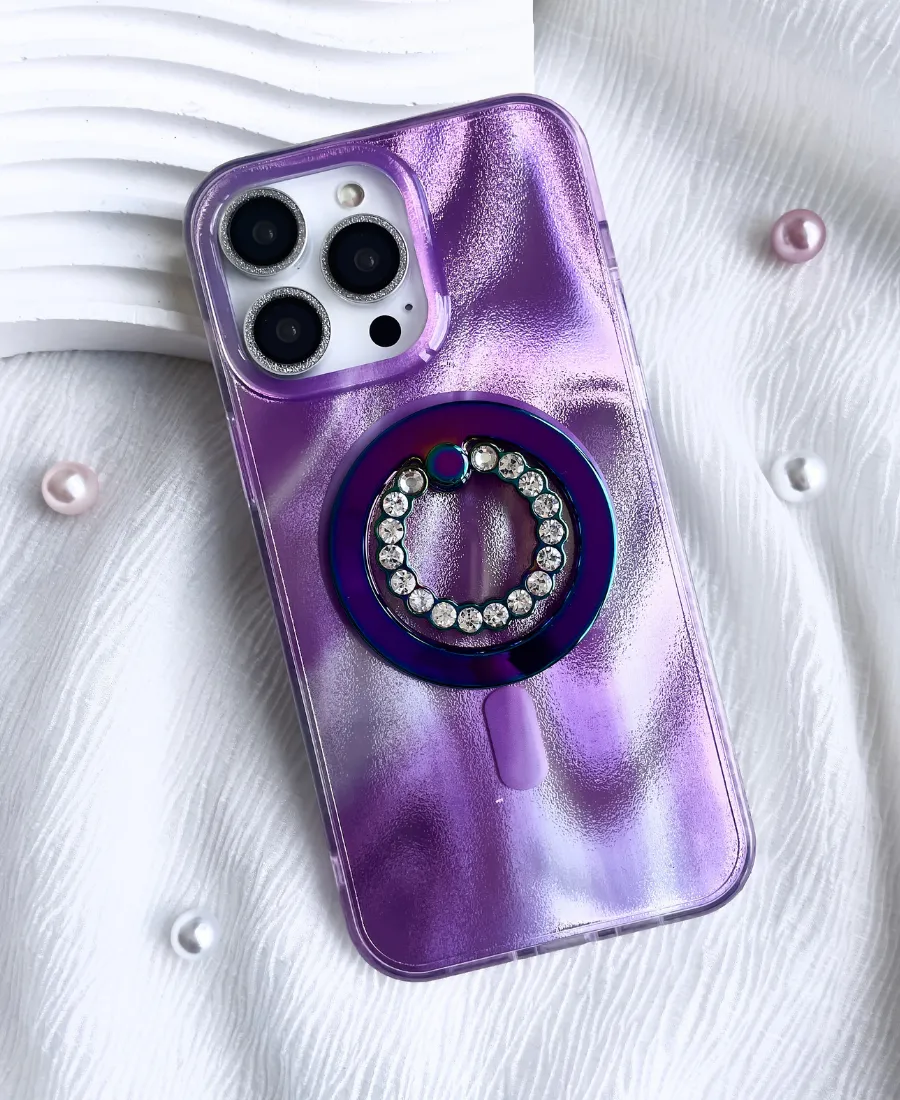 Purple Cosmic MagSafe Phone Case