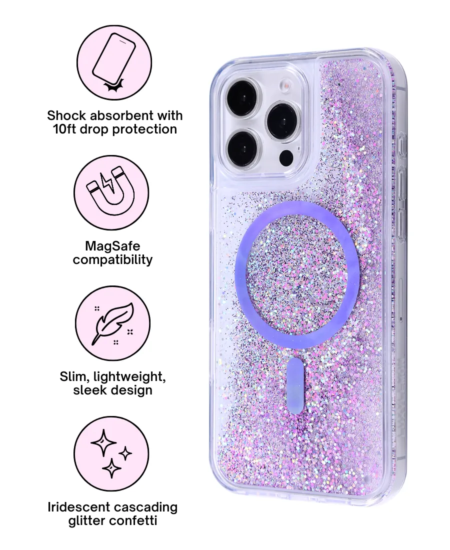Purple Holo Glitter MagSafe Phone Case