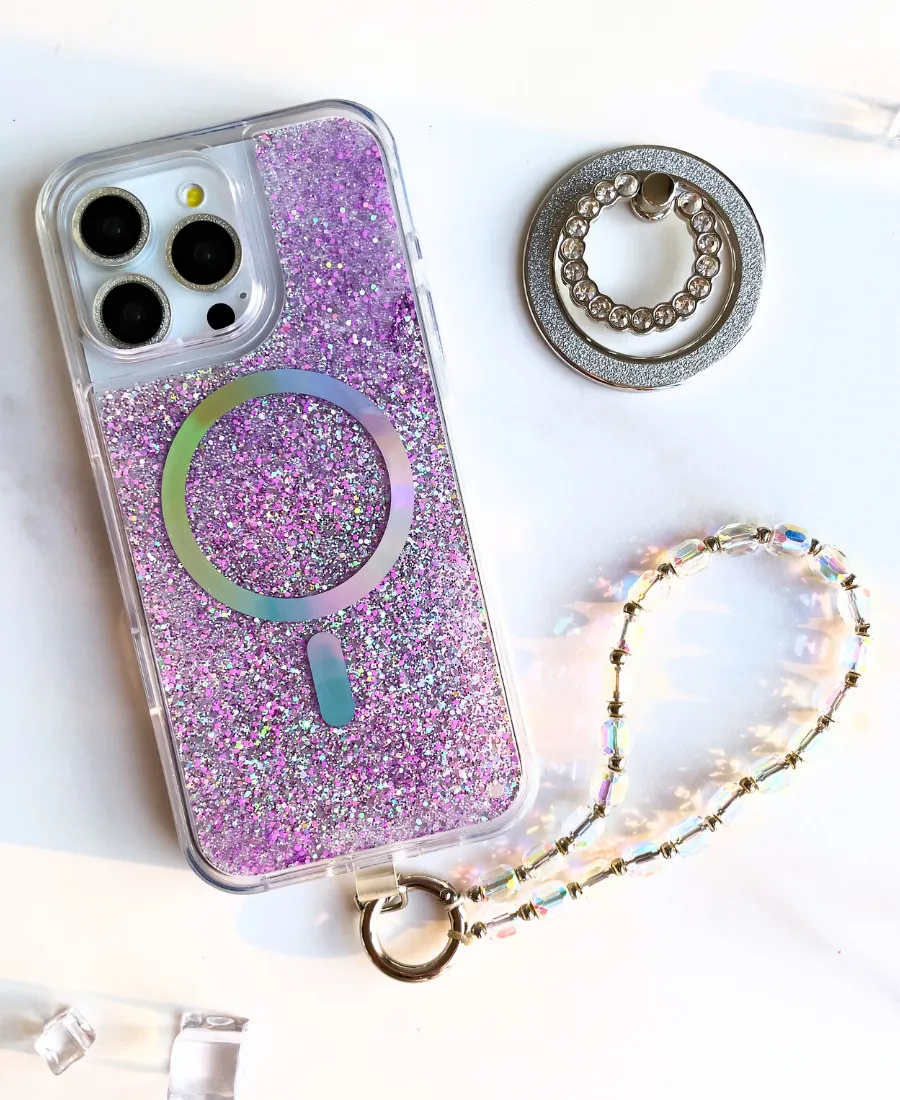 Purple Holo Glitter MagSafe Phone Case