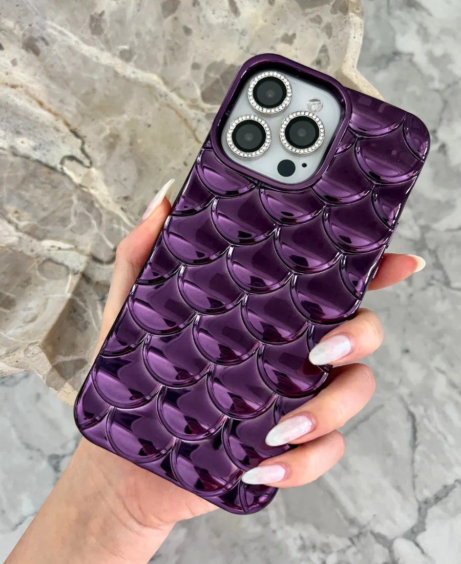 Purple Metallic Mermaid Phone Case