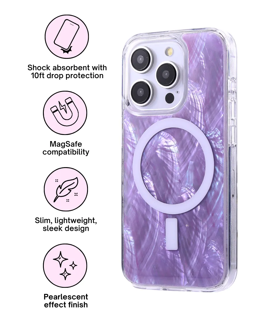 Purple Pearl Shell MagSafe Phone Case