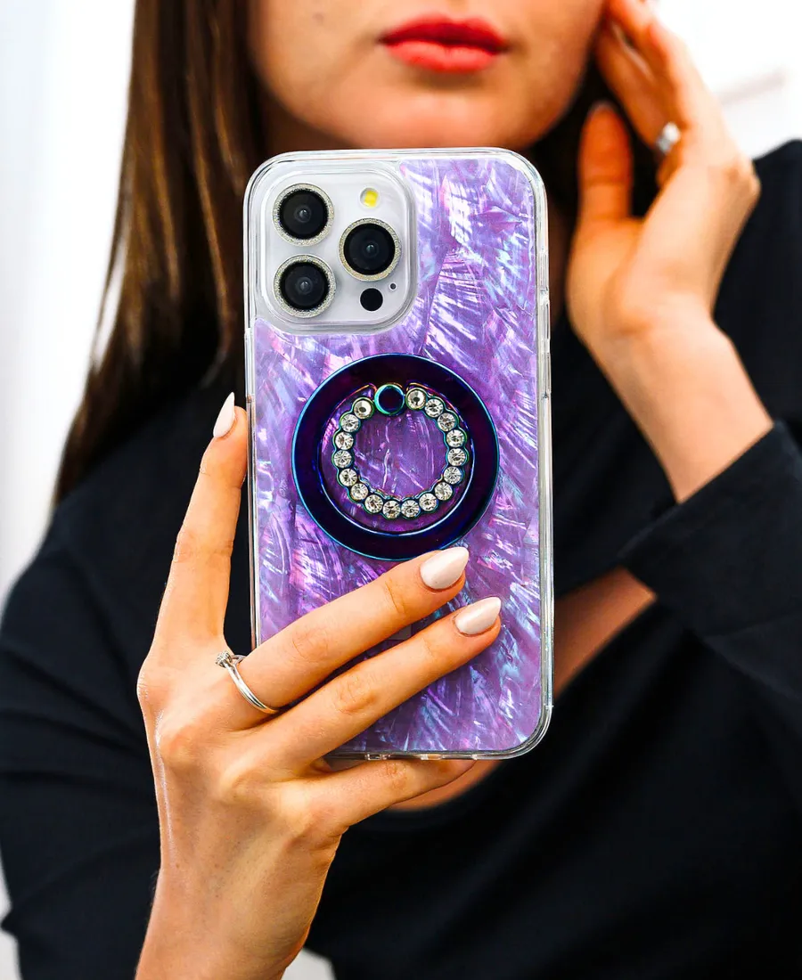 Purple Pearl Shell MagSafe Phone Case