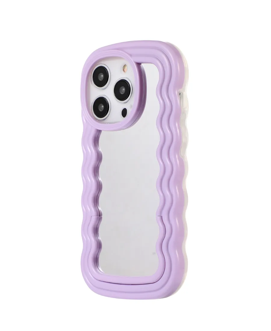 Purple Wavy Mirror Phone Case
