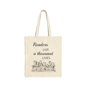 Readers Live a Thousand Lives Tote Bag