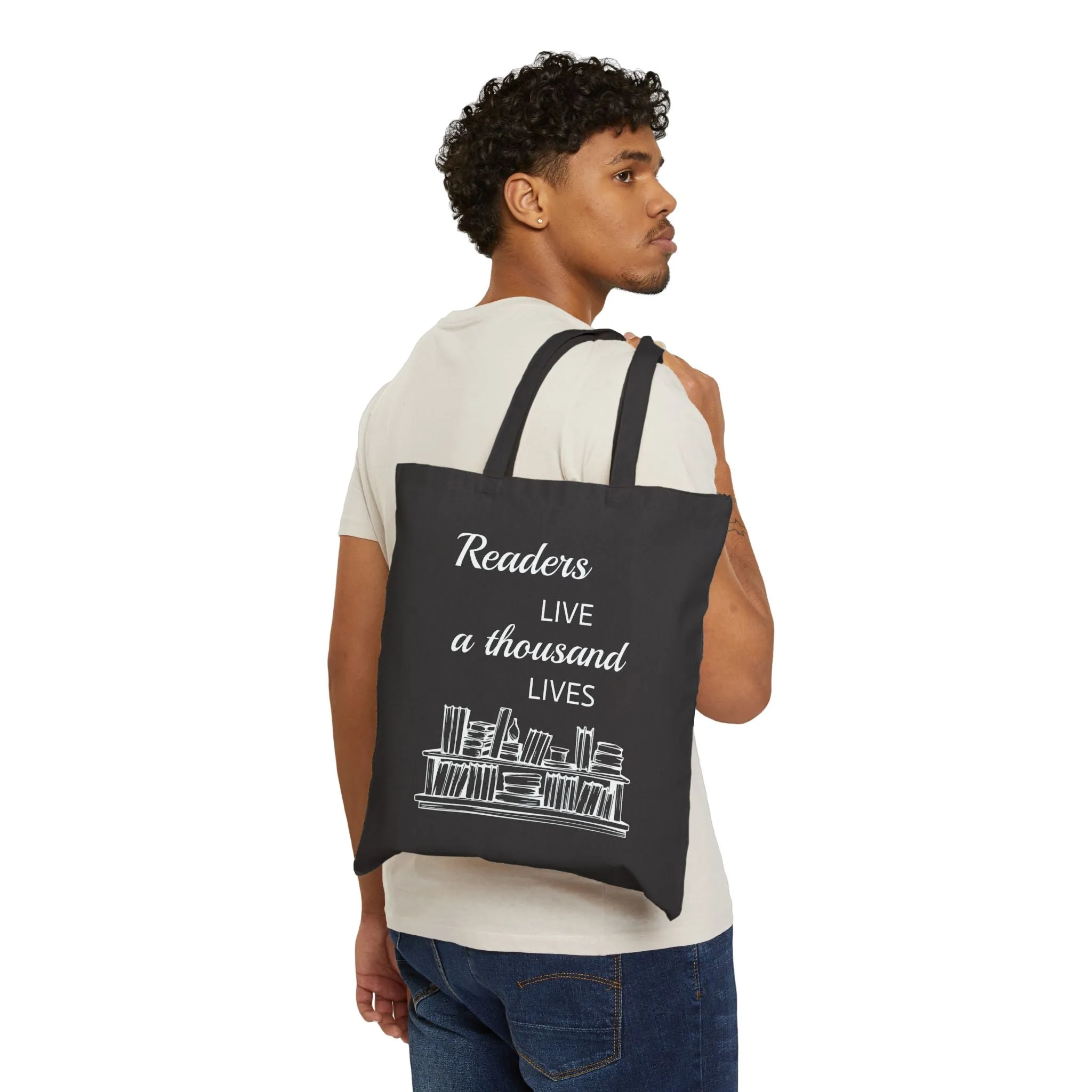 Readers Live a Thousand Lives Tote Bag