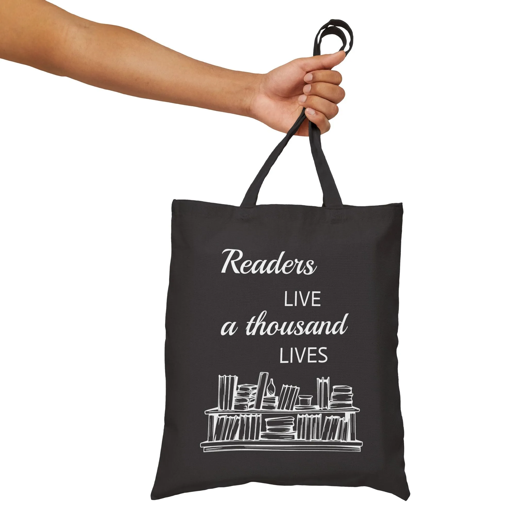 Readers Live a Thousand Lives Tote Bag