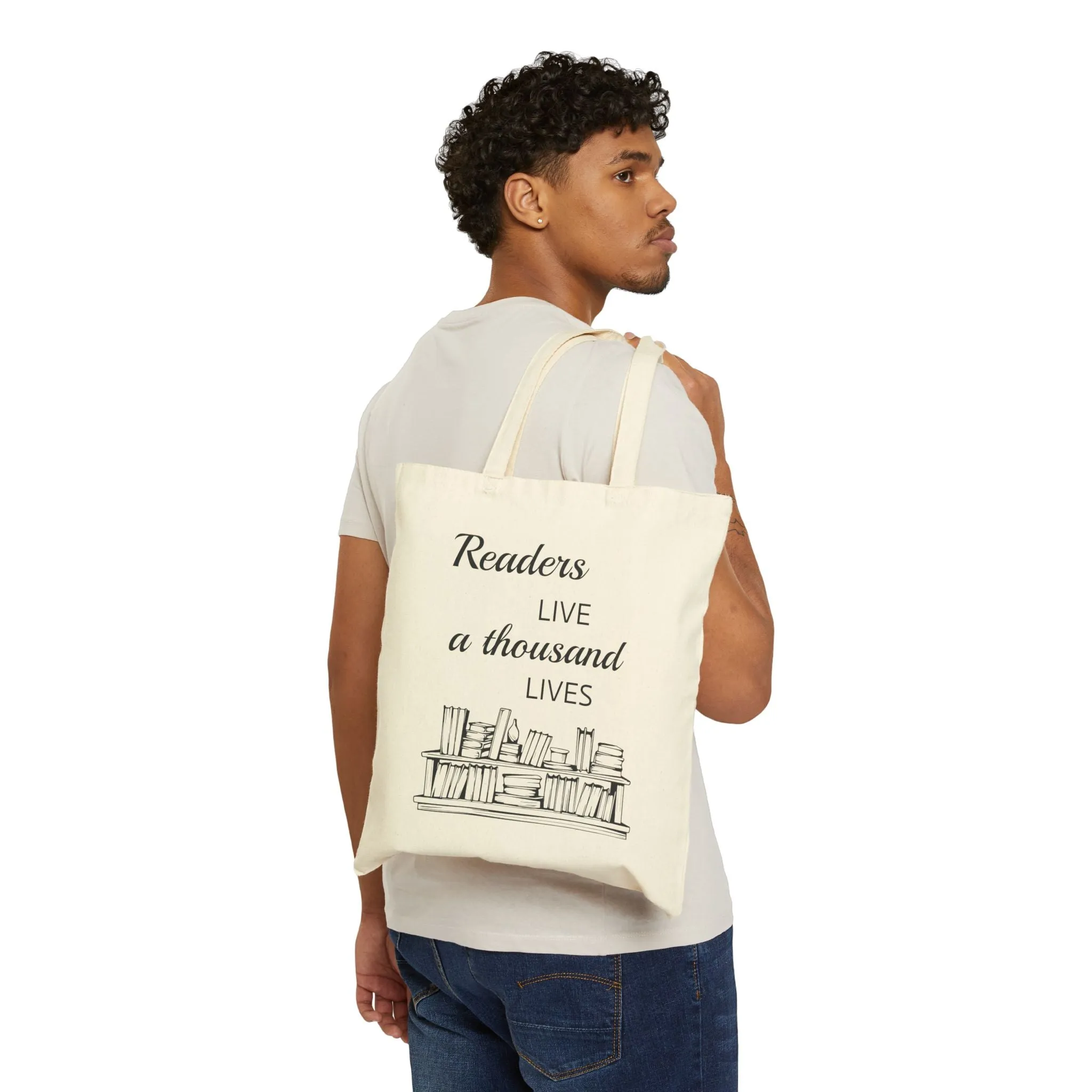 Readers Live a Thousand Lives Tote Bag