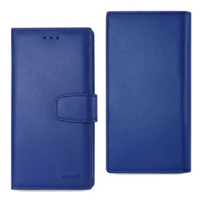 Reiko REIKO IPHONE 7 PLUS GENUINE LEATHER WALLET CASE WITH RFID CARD PROTECTION IN ULTRAMARINE