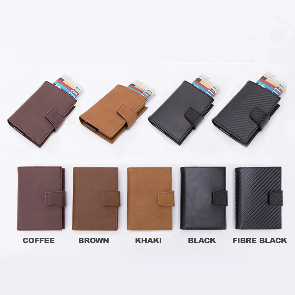 RFID Blocking Leather Card Holder Wallet