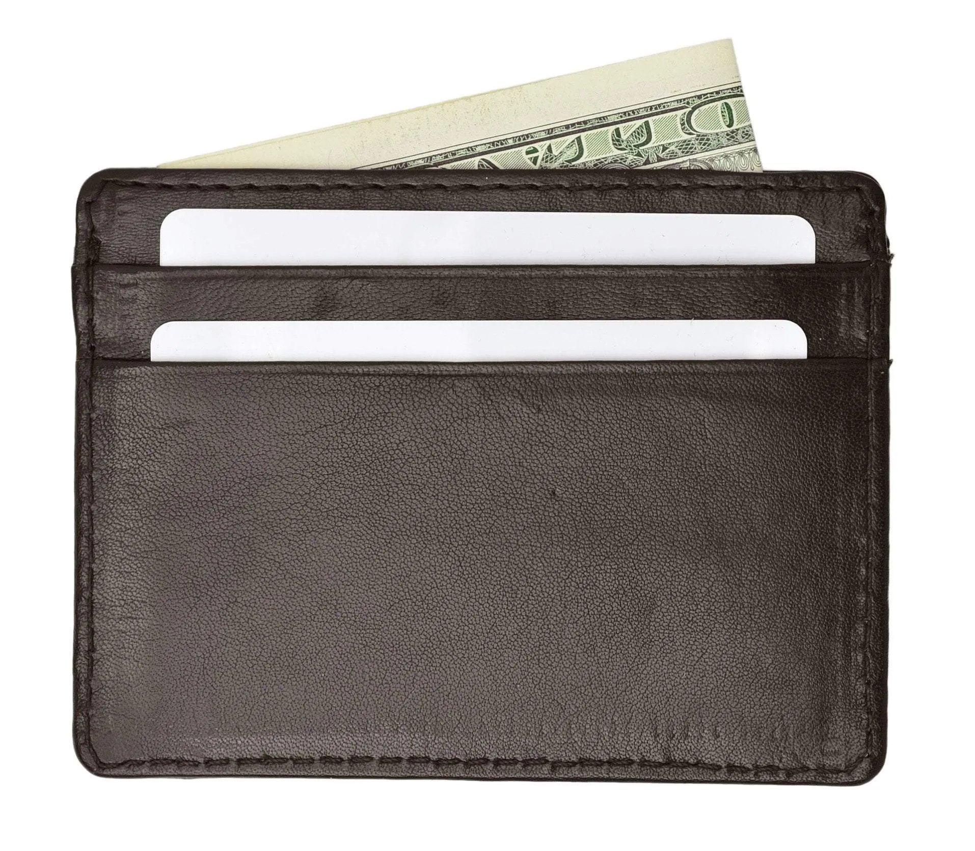 RFID Blocking Minimalist Genuine Leather Slim Front Pocket Wallet RFID P 5 (C)
