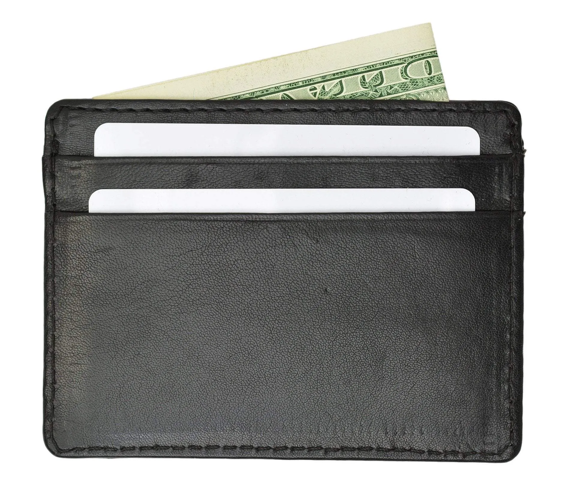 RFID Blocking Minimalist Genuine Leather Slim Front Pocket Wallet RFID P 5 (C)