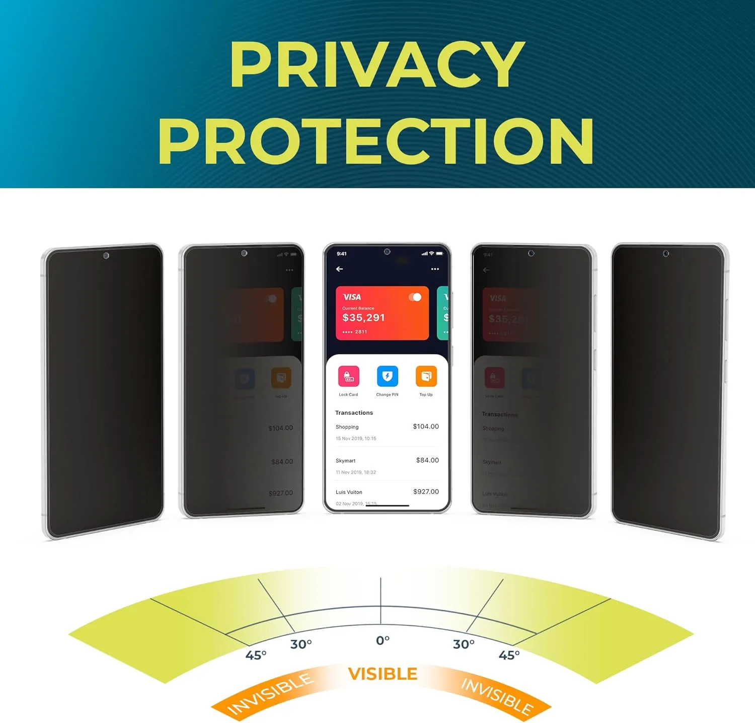 Samsung Galaxy S23 Plus Tempered Glass Privacy Screen Protector Benefitting The American Cancer Society [2-Pack]