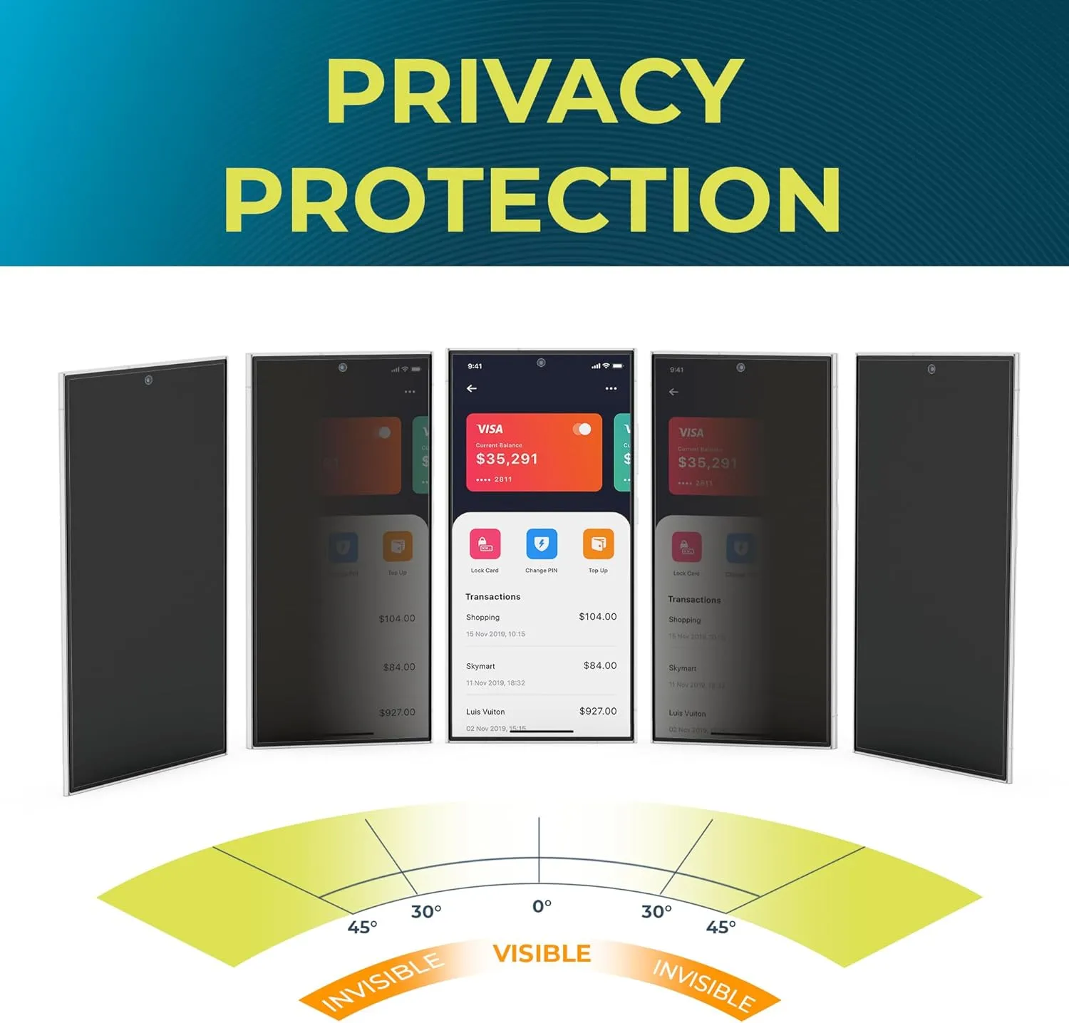 Samsung Galaxy S24 Ultra Tempered Glass Privacy Screen Protector Benefitting The American Cancer Society [2-Pack]
