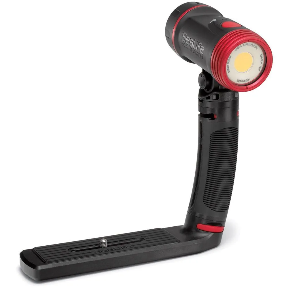 Sealife Sea Dragon 2500F COB LED UW Photo-Video-Dive Light Kit Grip, Single Tray & Case