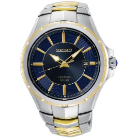 Seiko Coutura Dual-Tone Solar Powered Men's Watch - SNE514P