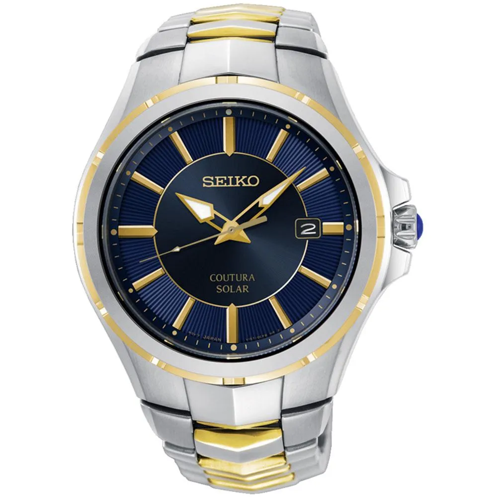 Seiko Coutura Dual-Tone Solar Powered Men's Watch - SNE514P
