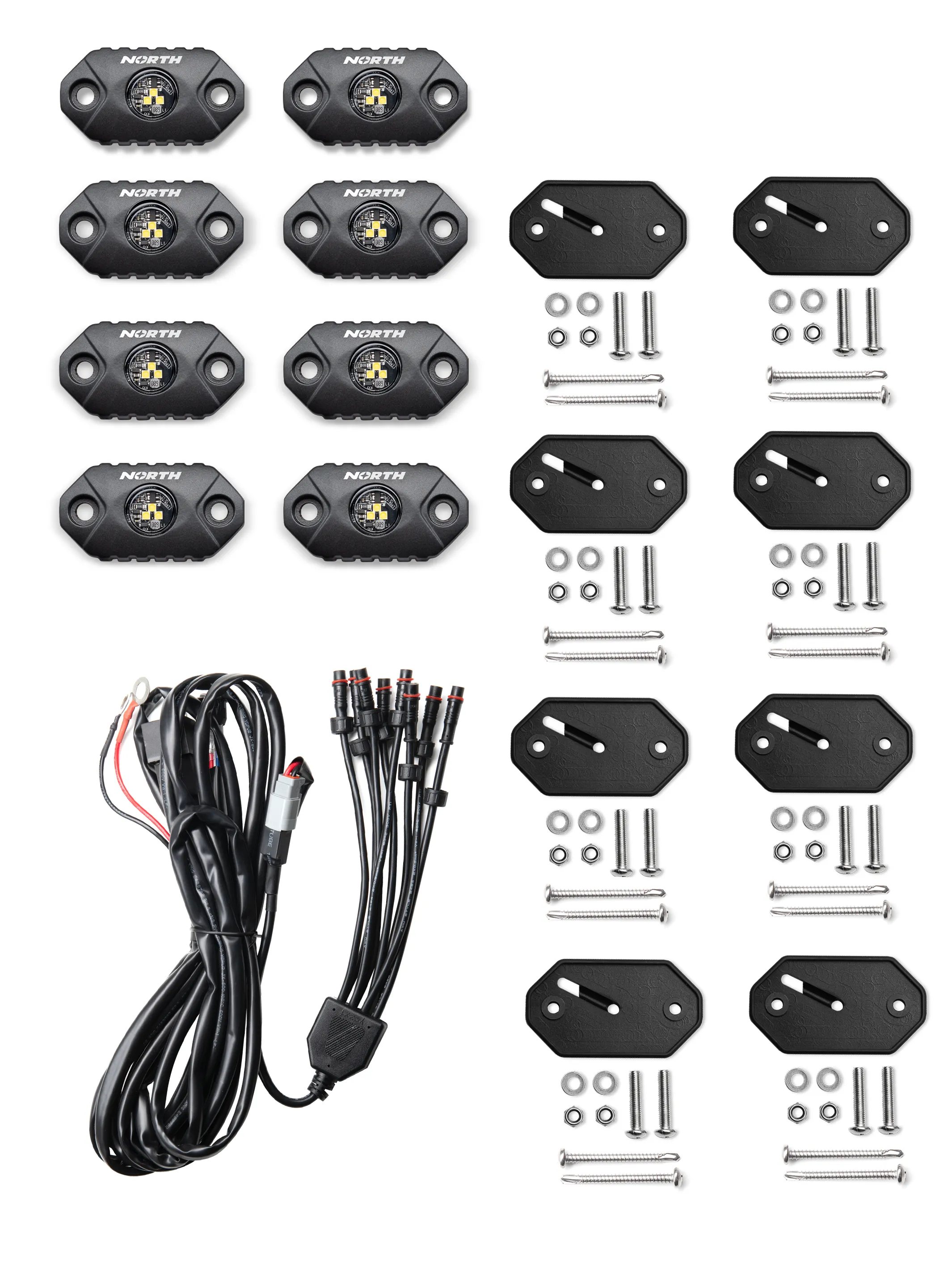 Set of 8 Rock Lights - Single Color
