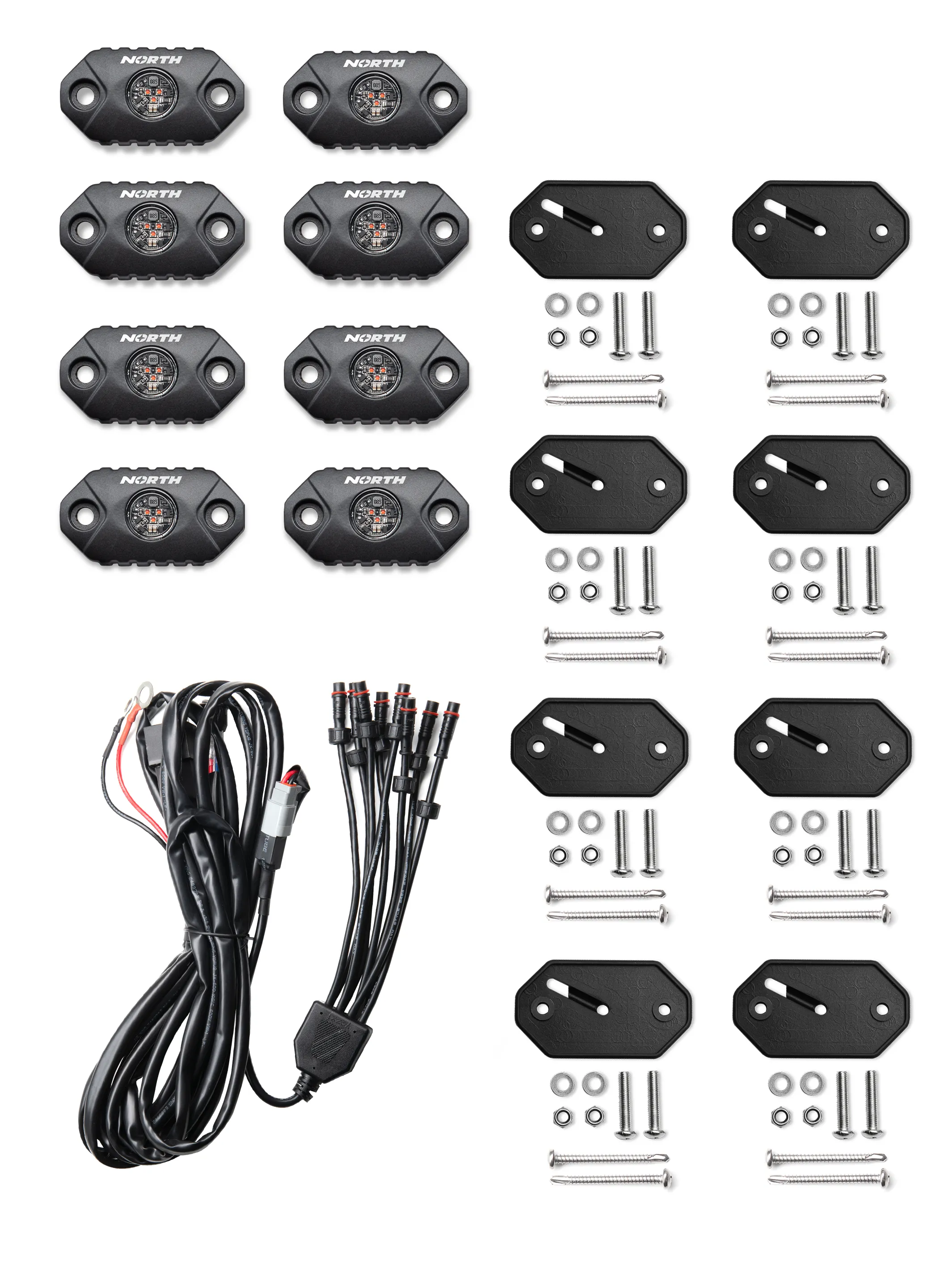 Set of 8 Rock Lights - Single Color