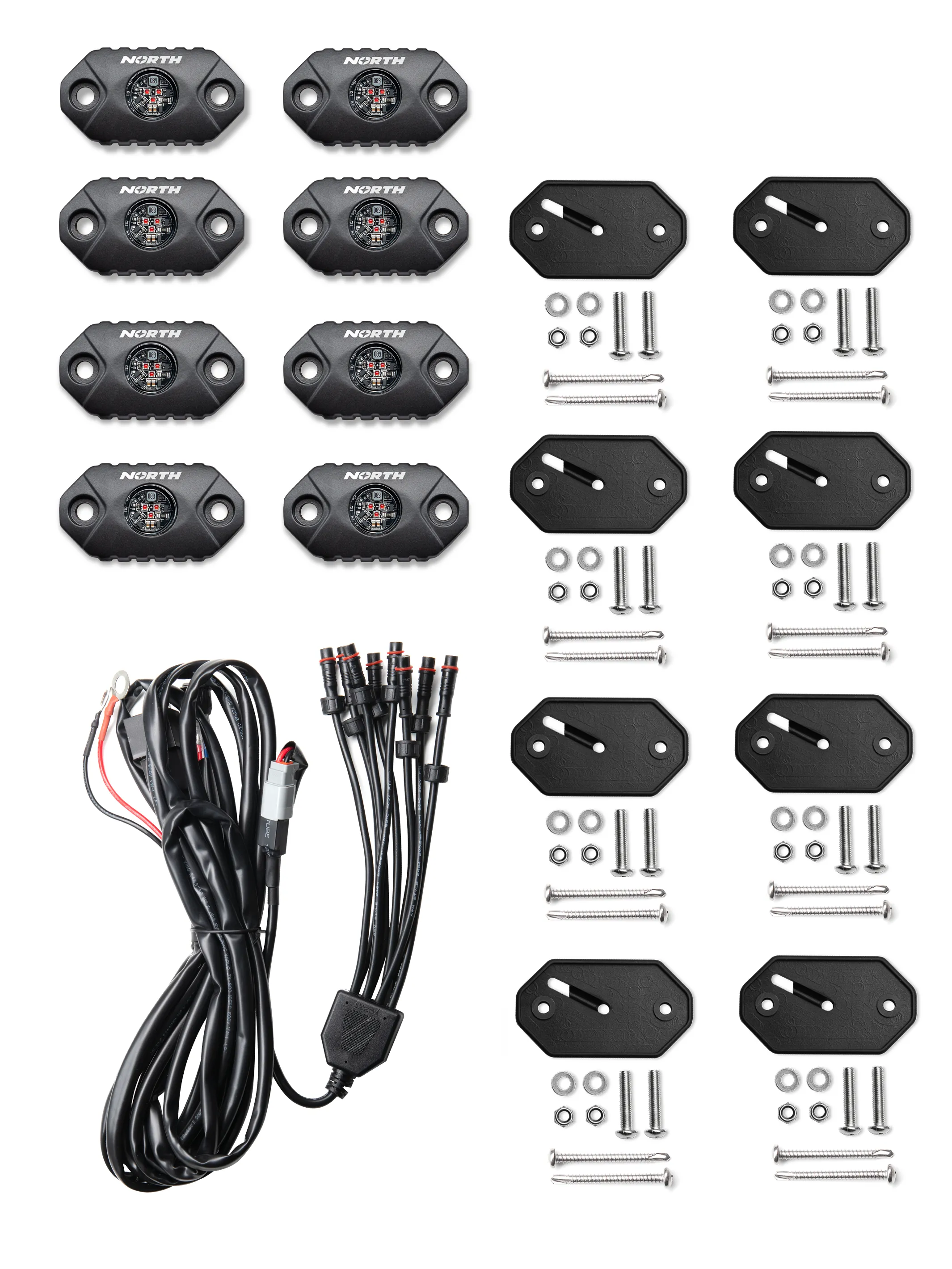 Set of 8 Rock Lights - Single Color