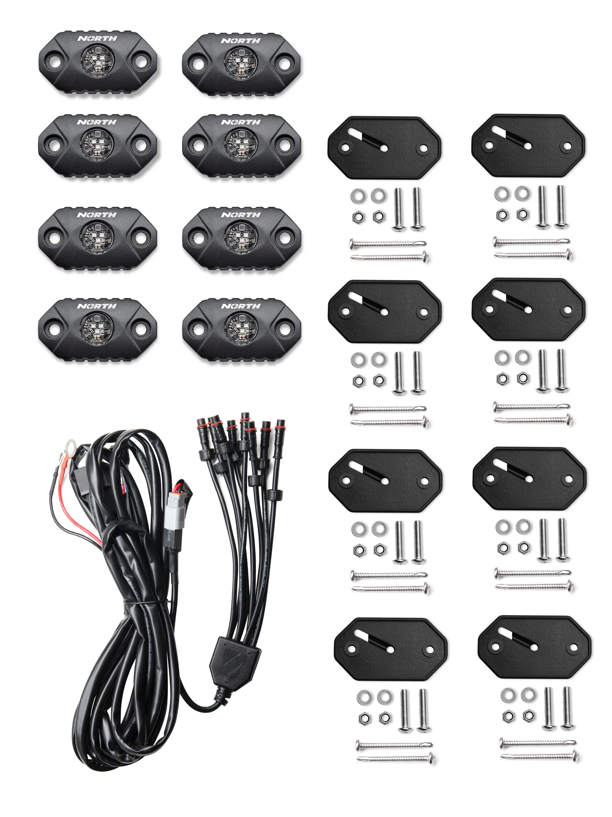 Set of 8 Rock Lights - Single Color