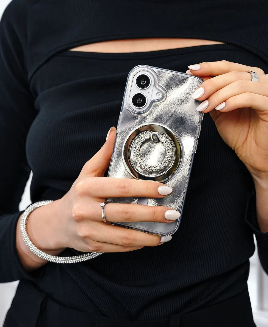 Silver Cosmic MagSafe Phone Case