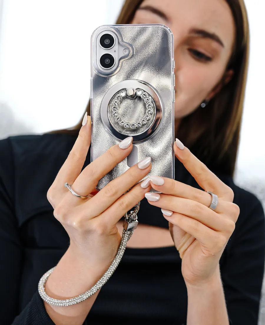 Silver Cosmic MagSafe Phone Case