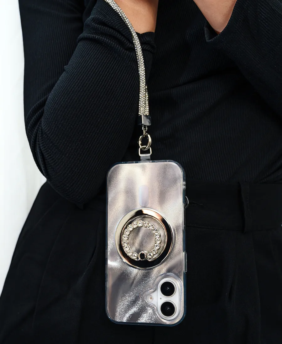 Silver Cosmic MagSafe Phone Case