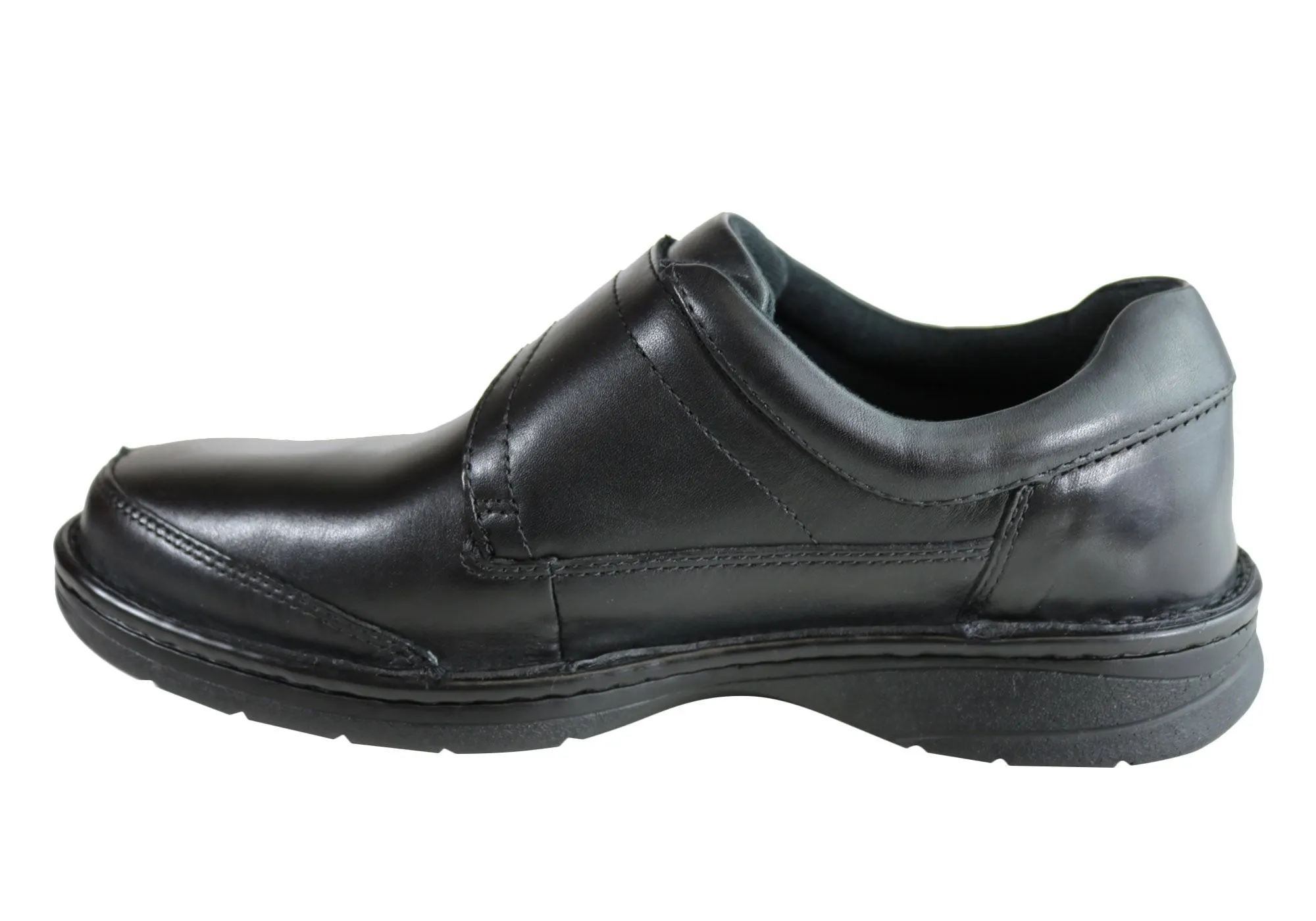 Slatters Axease Mens Wide Fit Adjustable Strap Comfort Walking Shoes