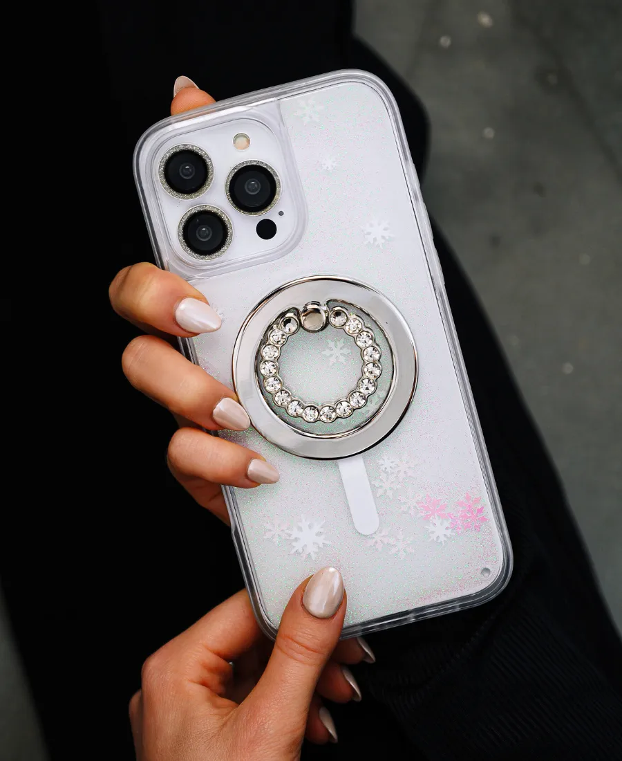 Snow Crystal Glitter MagSafe Phone Case