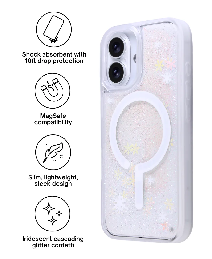 Snow Crystal Glitter MagSafe Phone Case