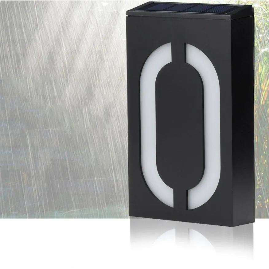 Solar-Powered LED House Number