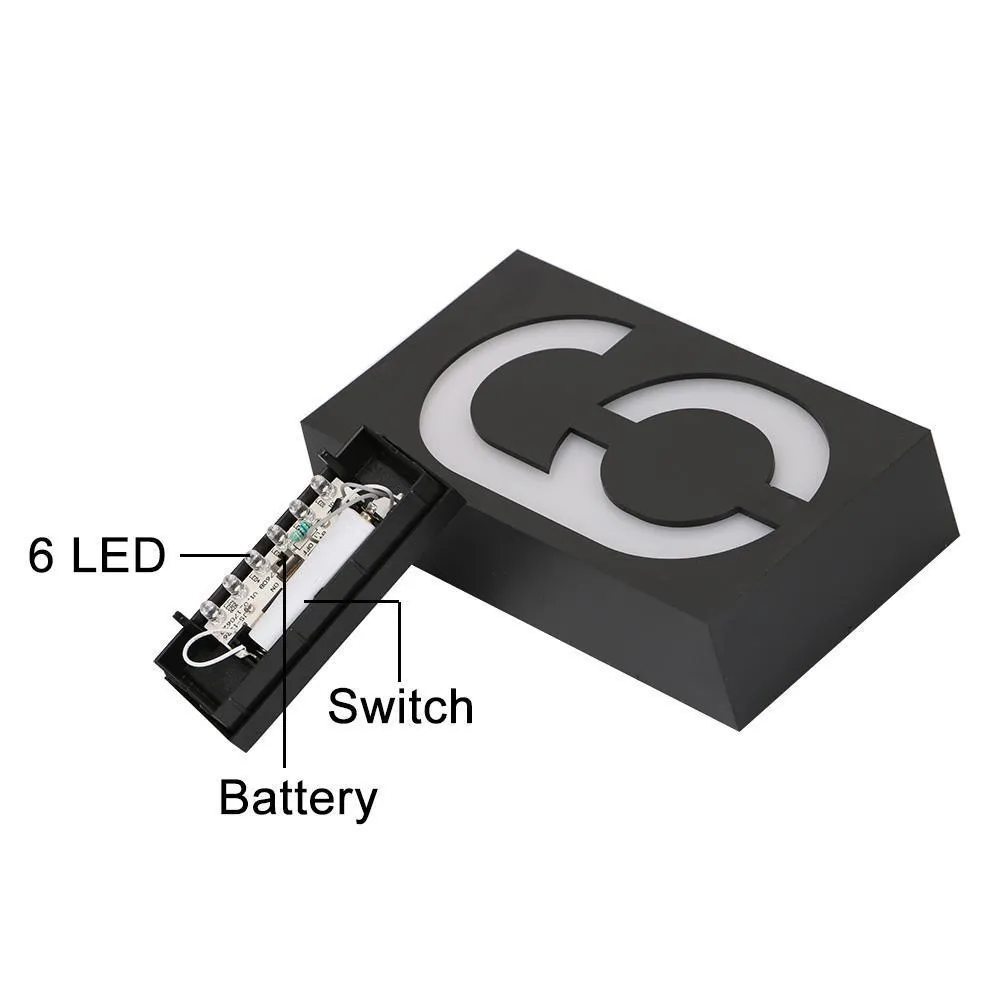 Solar-Powered LED House Number