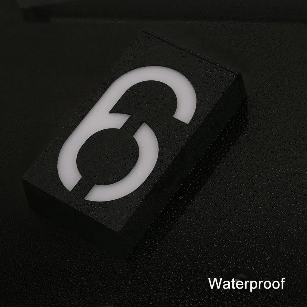 Solar-Powered LED House Number