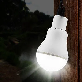 Solar-Powered LED Portable Bulb - Perfect for Camping!