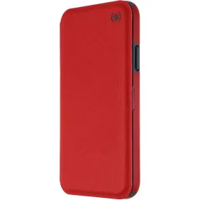 Speck Presidio Folio Case for iPhone Xs & X - Heartrate Red / Graphite Grey