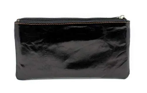 STARHIDE Women RFID Blocking Slim Money Pouch Genuine Leather Card Holder Zipper Purse 640