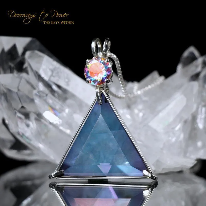 Tanzanite Aura Vogel Crystal Star of David Pendant w/ Mystic Topaz