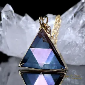 Tanzine Aura Star of David Vogel Crystal Pendant 14k