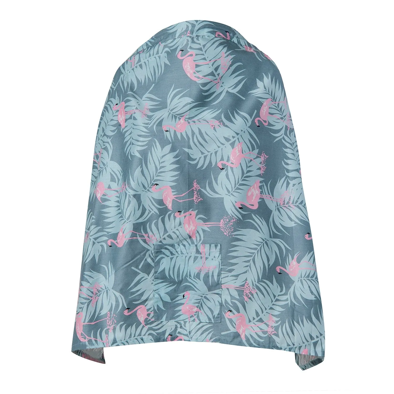 Tropical Cotton Breastfeeding Infant Nursing Cover Grey