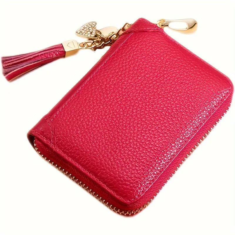 Uakiss 1pc Womens Coin Purse Credit Card Holder Wallet Zip Card Case RFID Blocking
