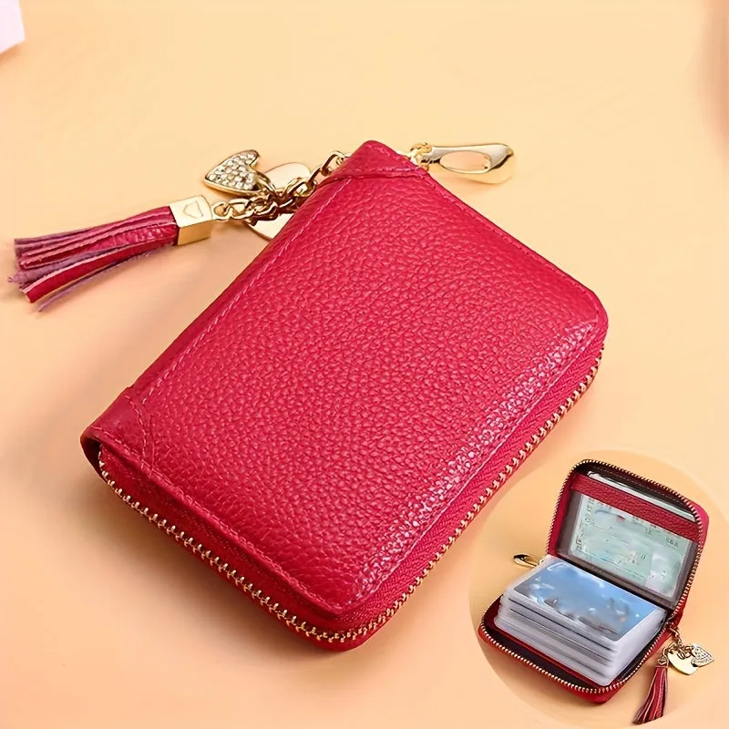 Uakiss 1pc Womens Coin Purse Credit Card Holder Wallet Zip Card Case RFID Blocking