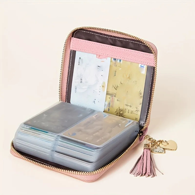 Uakiss 1pc Womens Coin Purse Credit Card Holder Wallet Zip Card Case RFID Blocking